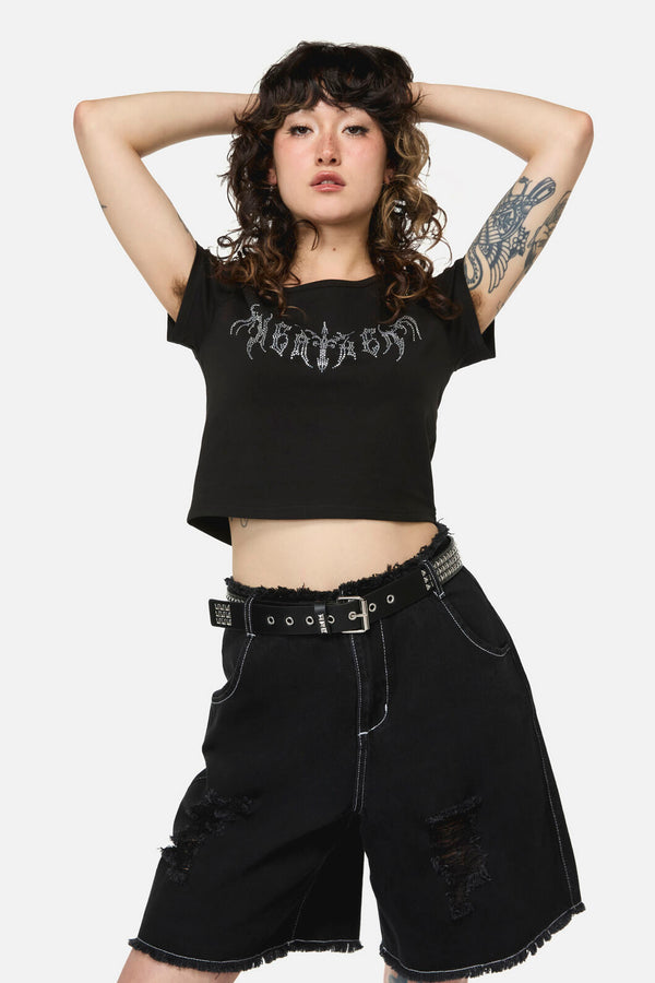 Dangerfield - Pyramid Stud Belt - black