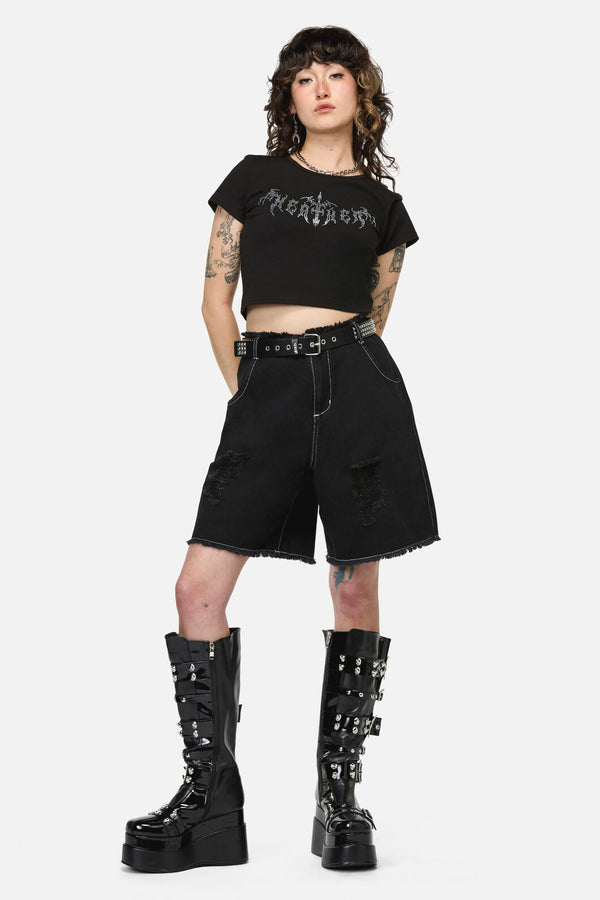 Dangerfield - Pyramid Stud Belt - black