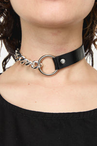 Dangerfield - Chain PU Ring Choker - black