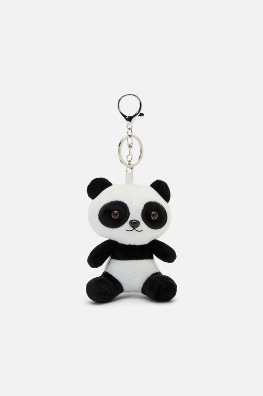 Dangerfield - Panda Plush Bag Charm - black-white