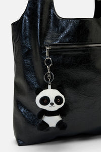 Dangerfield - Panda Plush Bag Charm - black-white