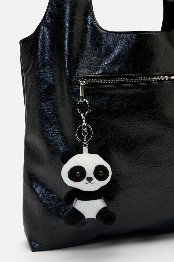 Dangerfield - Panda Plush Bag Charm - black-white