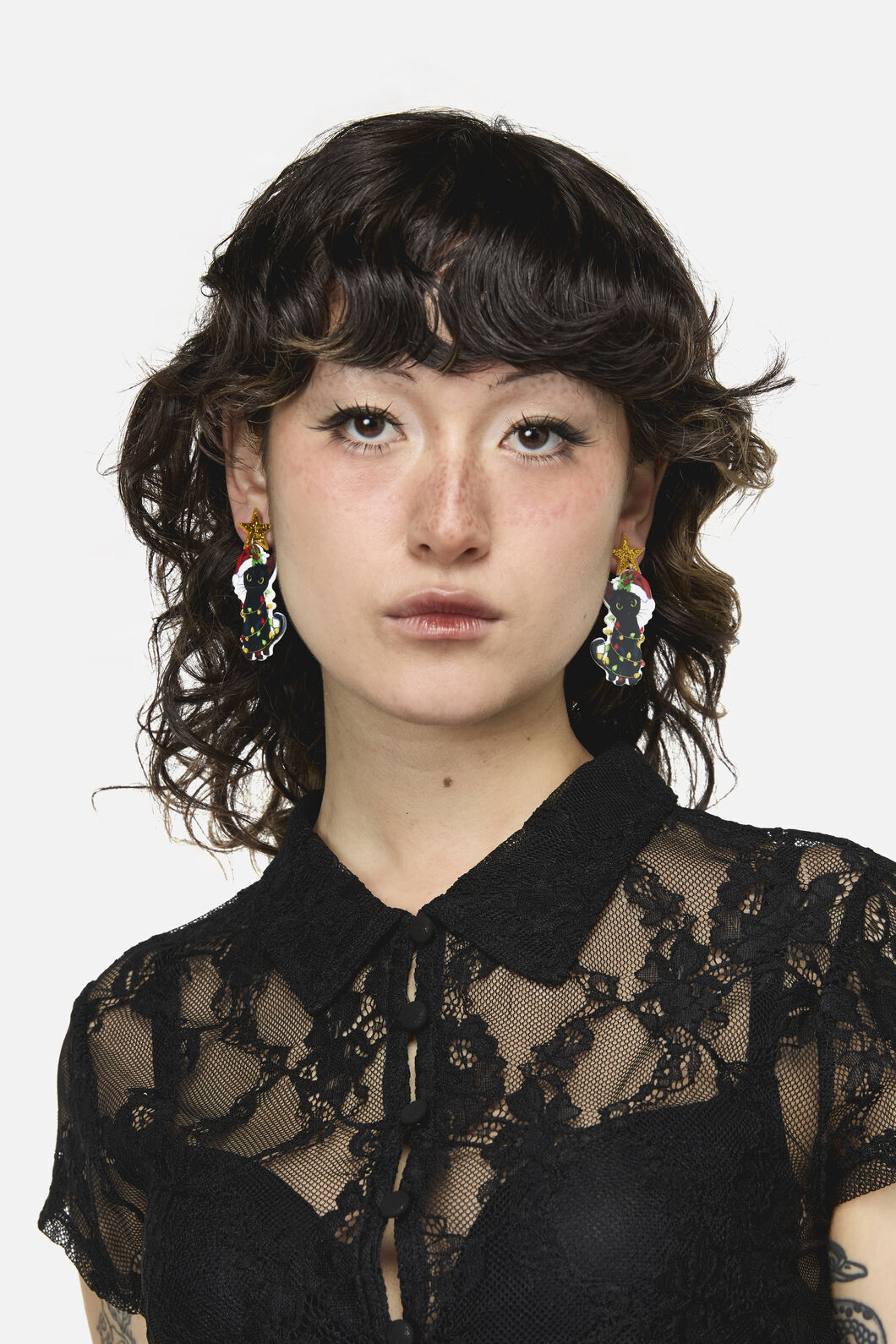 Dangerfield - Xmas Cat Earrings - multi