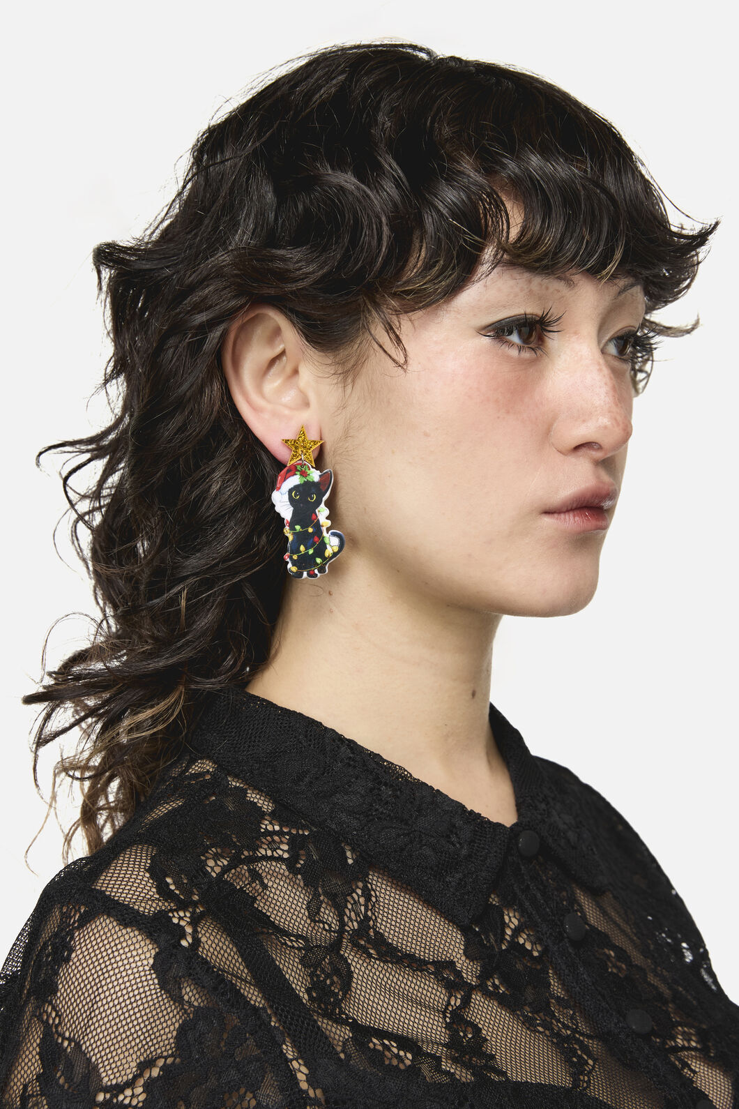 Dangerfield - Xmas Cat Earrings - multi