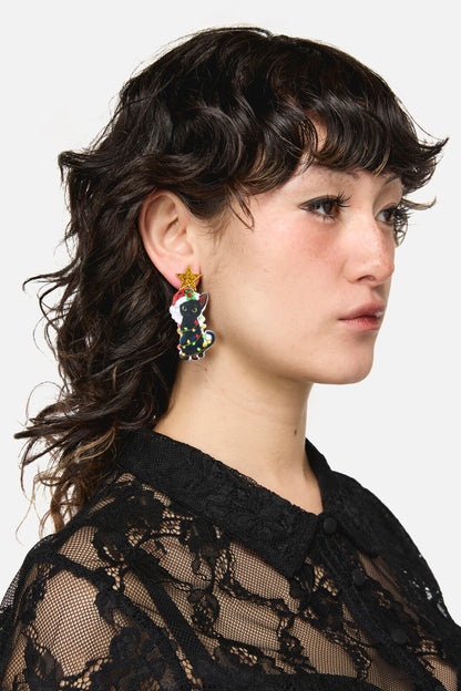Dangerfield - Xmas Cat Earrings - multi