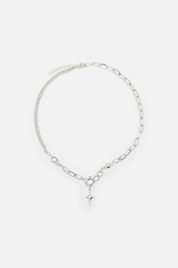 Dangerfield - Double Chain Soft Star Necklace - silver