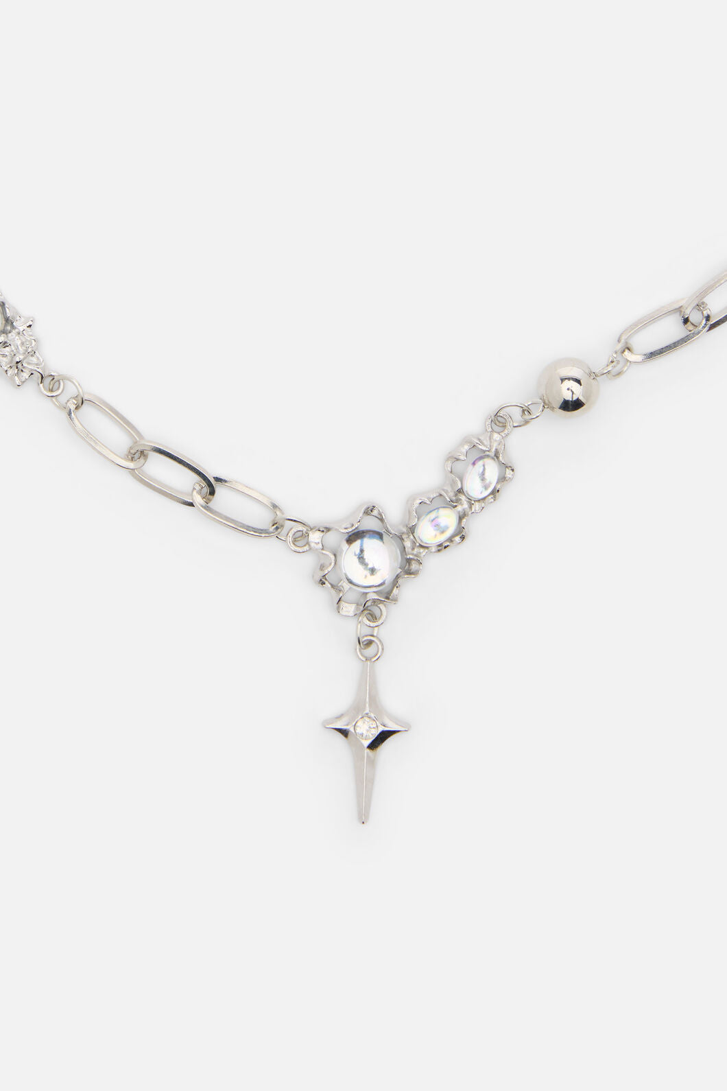 Dangerfield - Double Chain Soft StarNecklace - silver