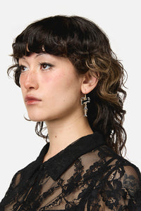 Dangerfield - Cat & Fish Earrings - black