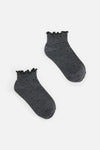 Dangerfield - Grey Spot Ankle Frill Socks - grey