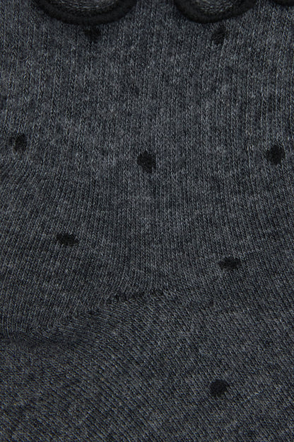 Dangerfield - Grey Spot Ankle Frill Socks - grey