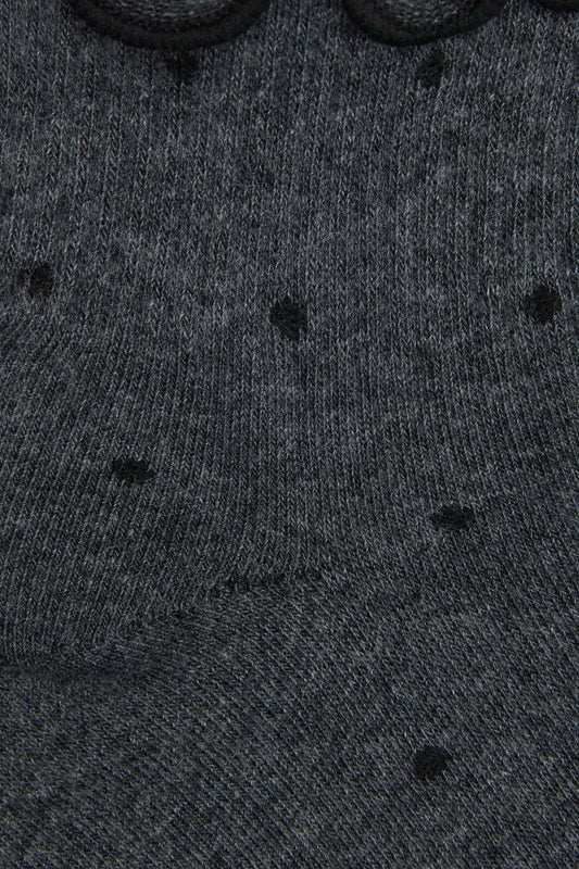 Dangerfield - Grey Spot Ankle Frill Socks - grey