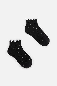 Dangerfield - Black Spot Ankle Frill Socks - black