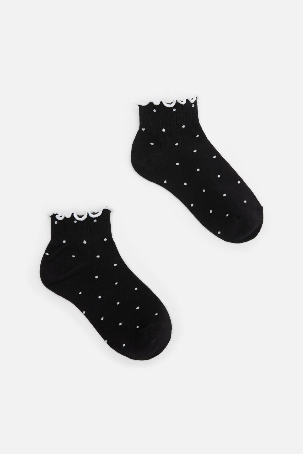 Dangerfield - Black Spot Ankle Frill Socks - black