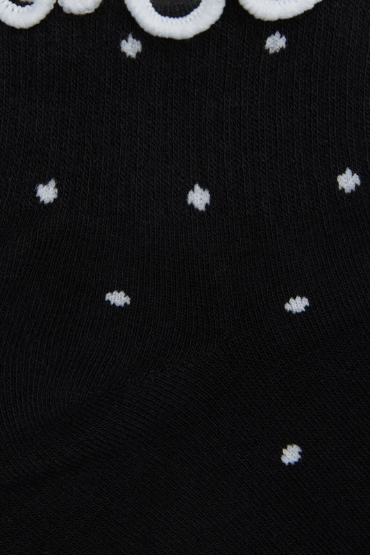 Dangerfield - Black Spot Ankle Frill Socks - black