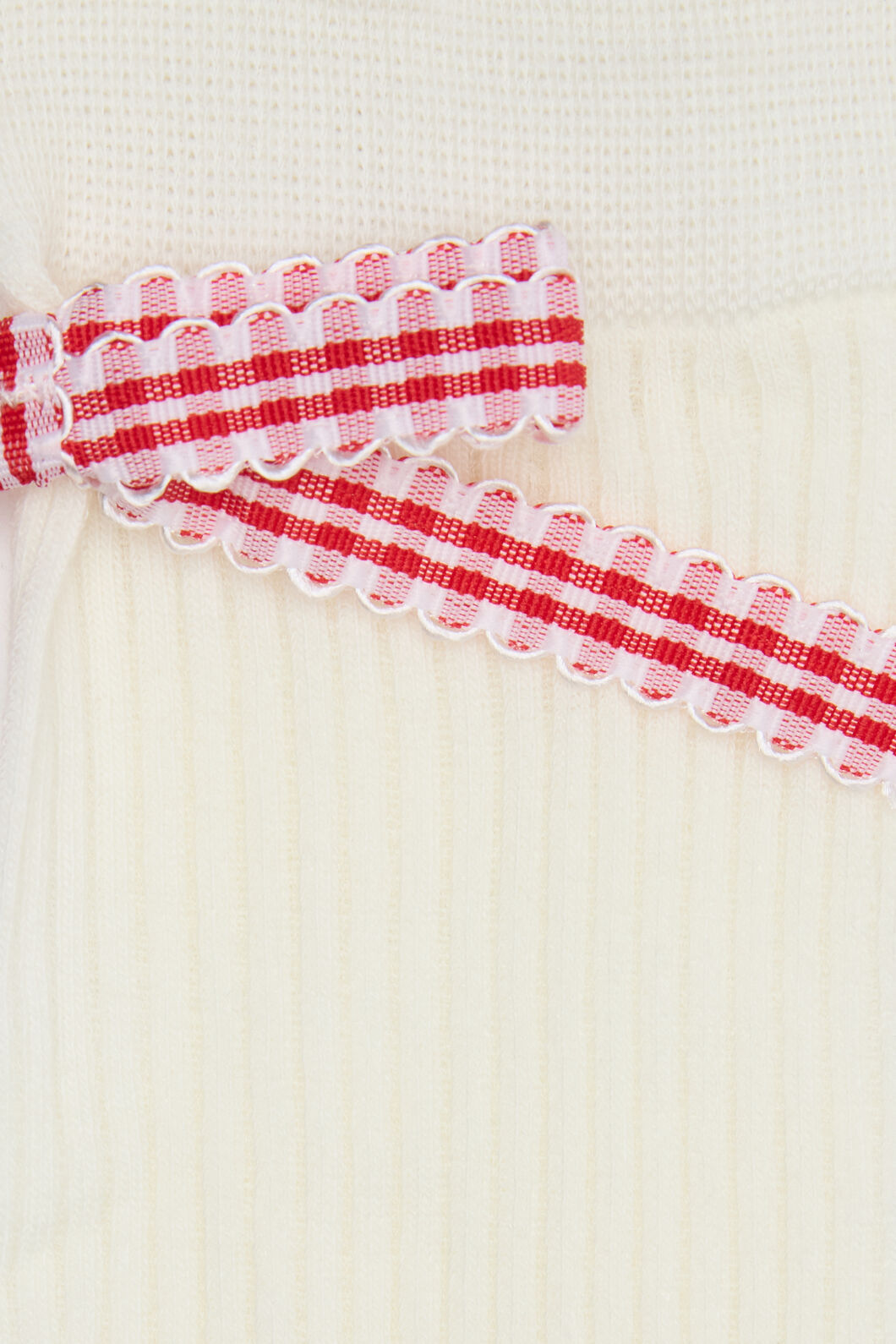 Dangerfield - White Rib Socks with Bow - white