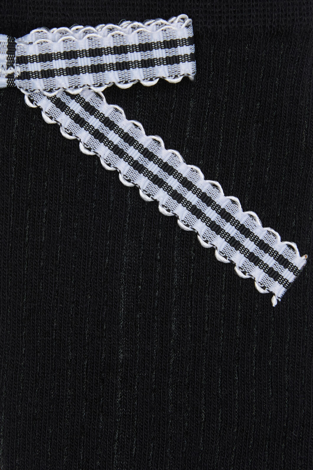 Dangerfield - Black Rib Socks with Bow - black