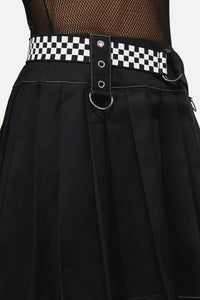 Dangerfield - Black Racing Squares Canvas Belt - black