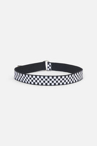 Dangerfield - Black Racing Squares Canvas Belt - black