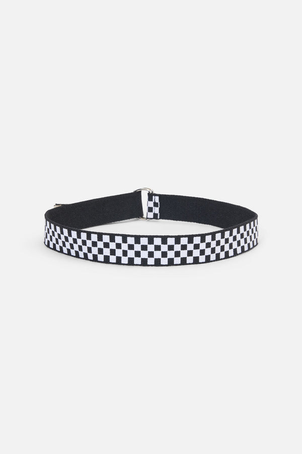 Dangerfield - Black Racing Squares Canvas Belt - black