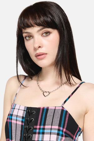 Dangerfield - Hooked Heart Choker - silver