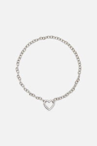 Dangerfield - Hooked Heart Choker - silver