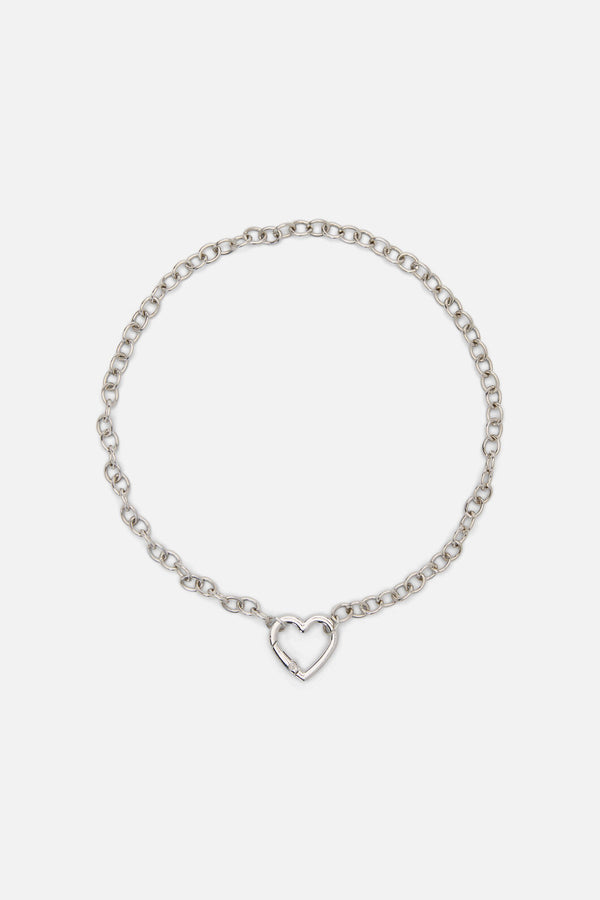 Dangerfield - Hooked Heart Choker - silver