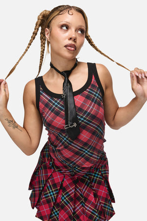 Dangerfield - Adjustable Neck Tie With Charm - black