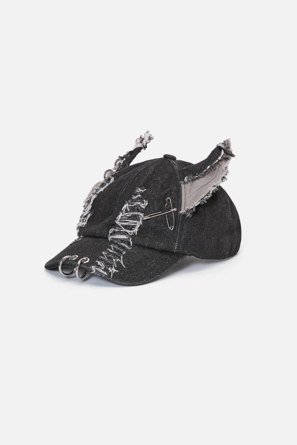 Dangerfield - Distressed Ears Cap - black