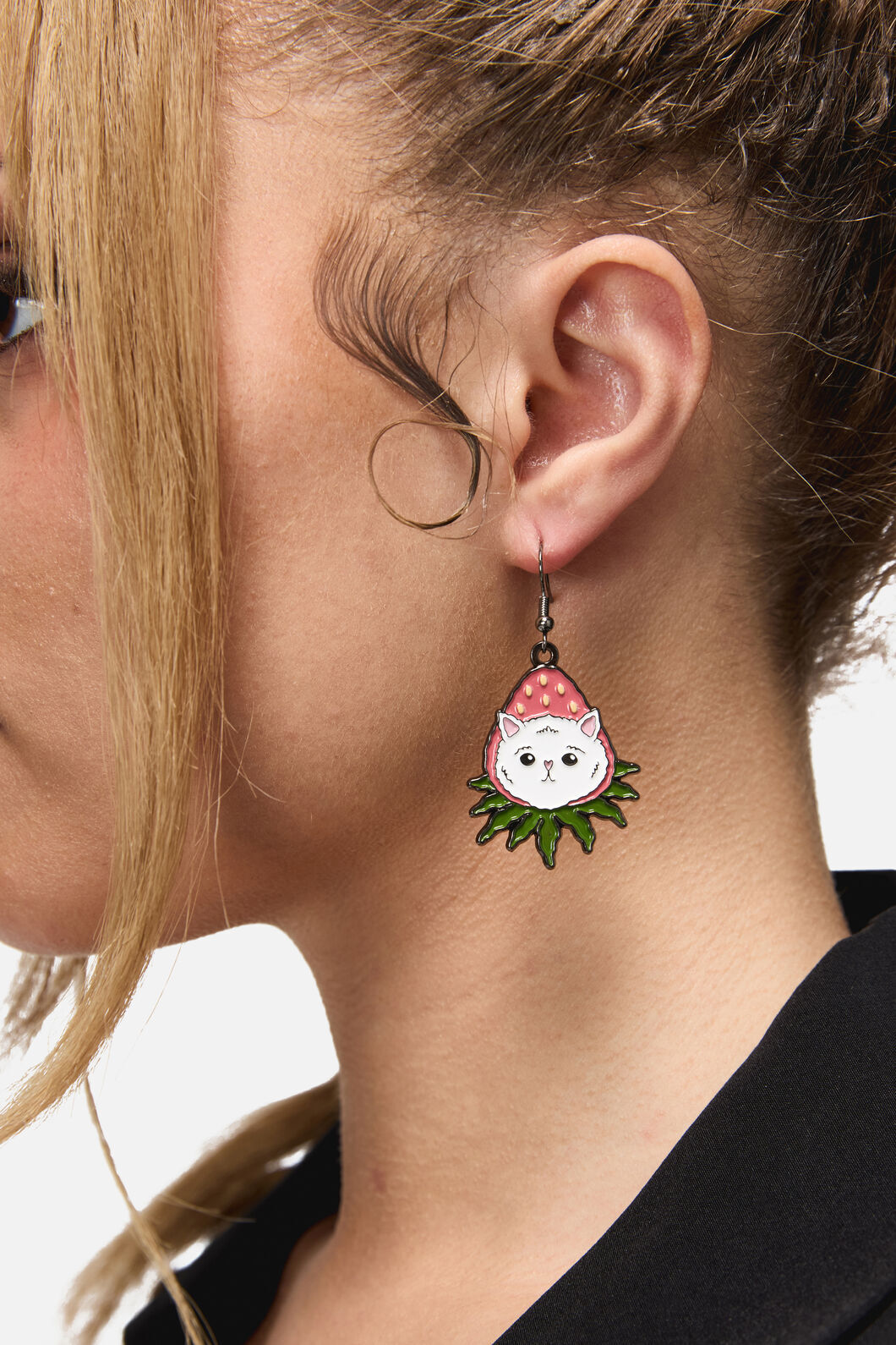 Dangerfield - Strawberry Cat Earrings - multi