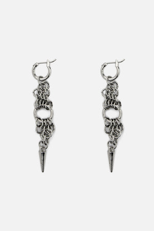 Dangerfield - Chainmail Drop Earrings - silver