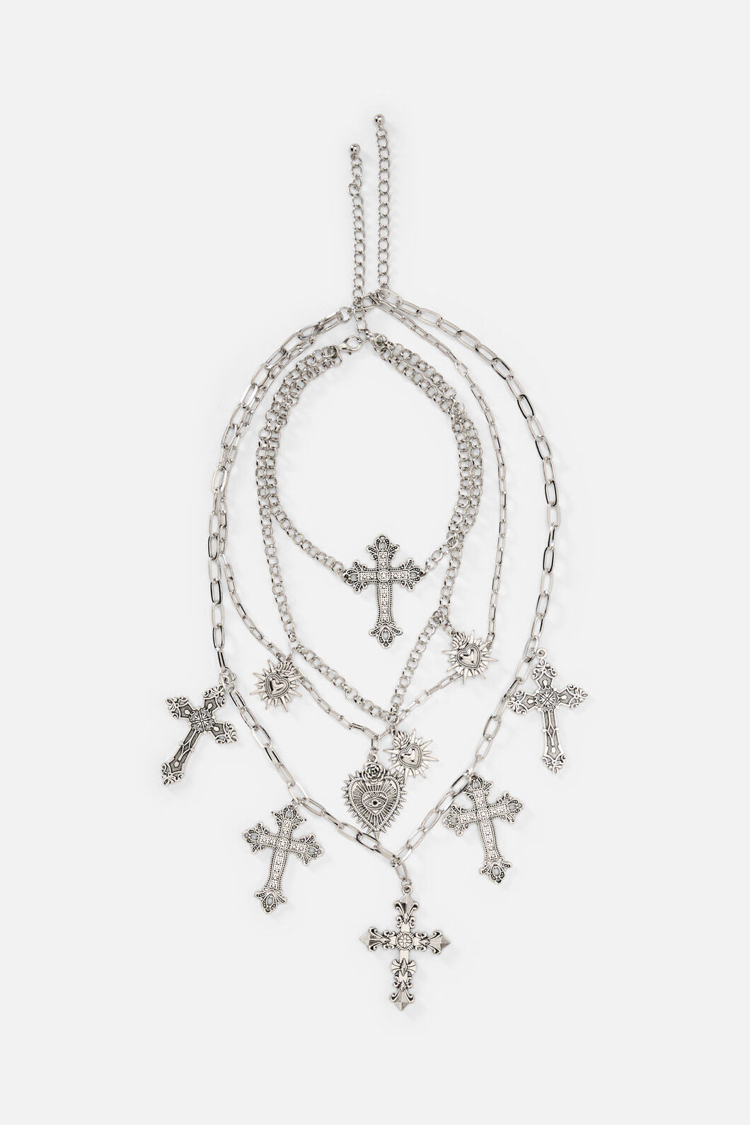 Dangerfield - Crosses Necklace Set - silver