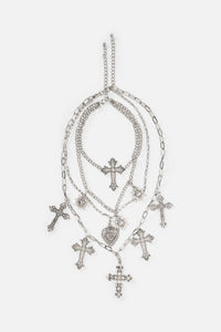 Dangerfield - Crosses Necklace Set - silver