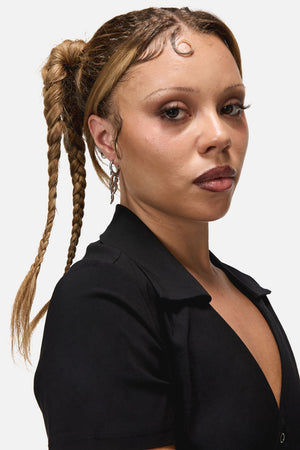 Dangerfield - Flame Sleeper Earrings - silver