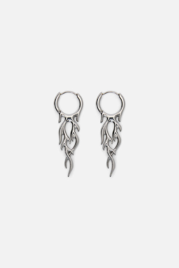 Dangerfield - Flame Sleeper Earrings - silver