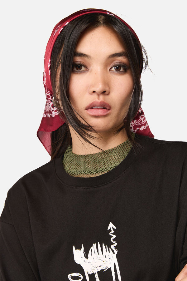 Dangerfield - Satin Bandana Scarf - red