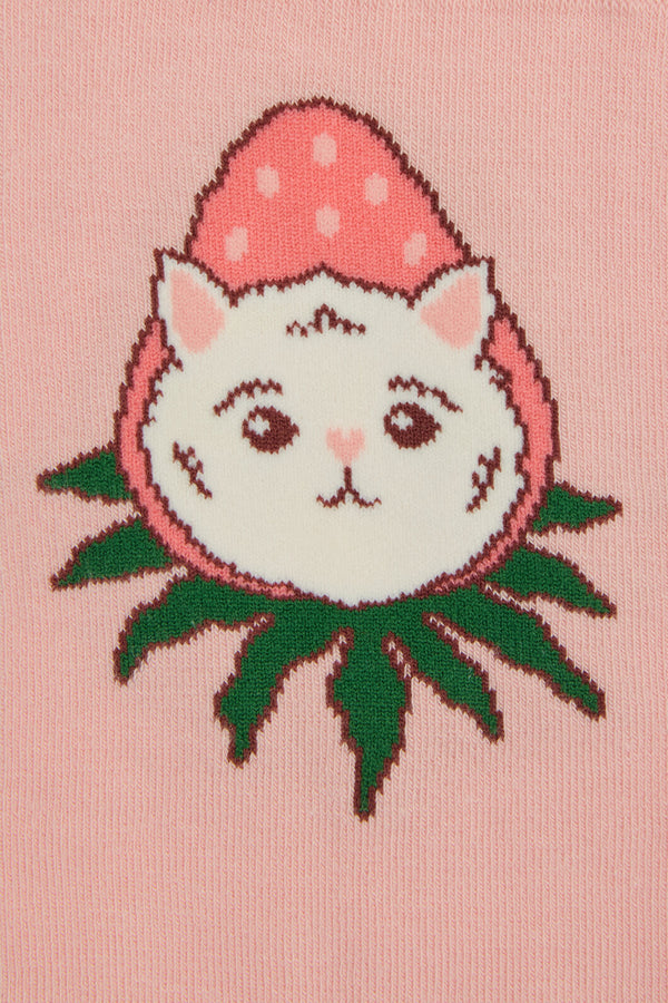 Dangerfield - Strawberry Cat Socks - pink