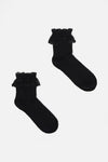 Dangerfield - Black Lace Top Sock - black