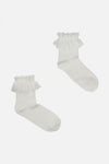 Dangerfield - White Lace Top Sock - white