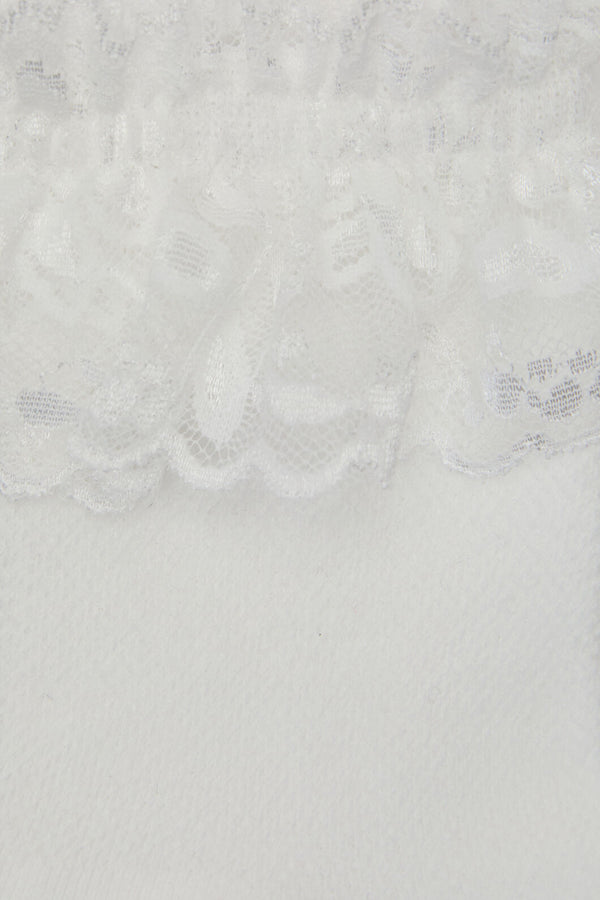 Dangerfield - White Lace Top Sock - white