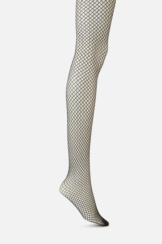 Dangerfield - Silver Glitter Fishnets - black