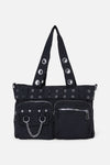 Dangerfield - Canvas Stud Pocket Bag - black