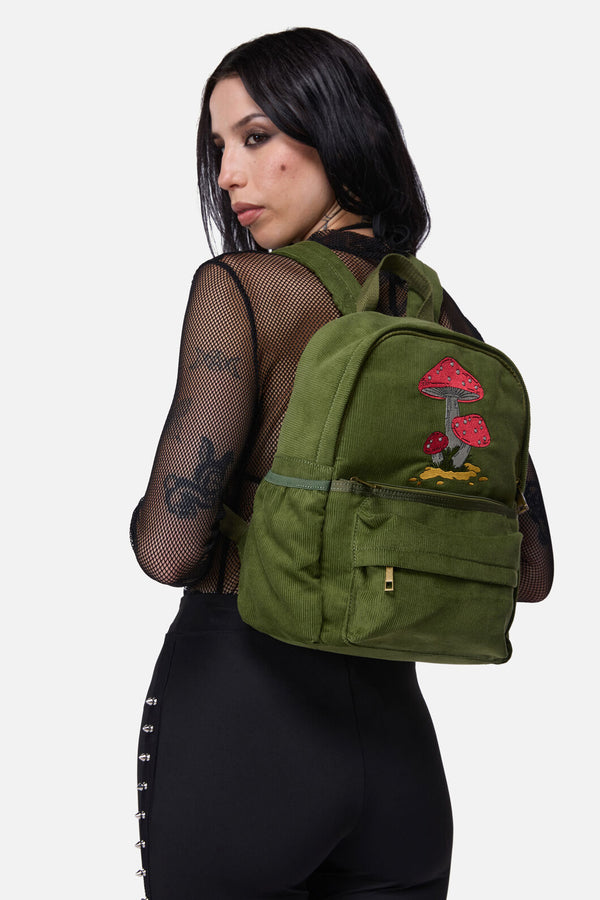 Dangerfield - Toadstool Corduroy Backpack - olive