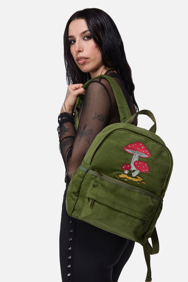 Dangerfield - Toadstool Corduroy Backpack - olive