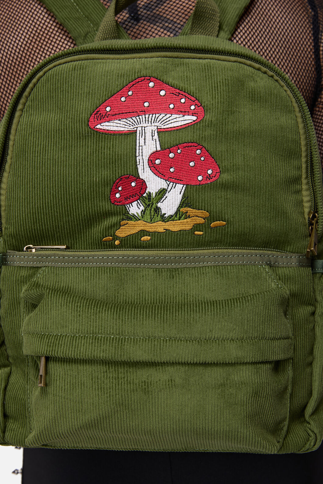 Dangerfield - Toadstool Corduroy Backpack - olive