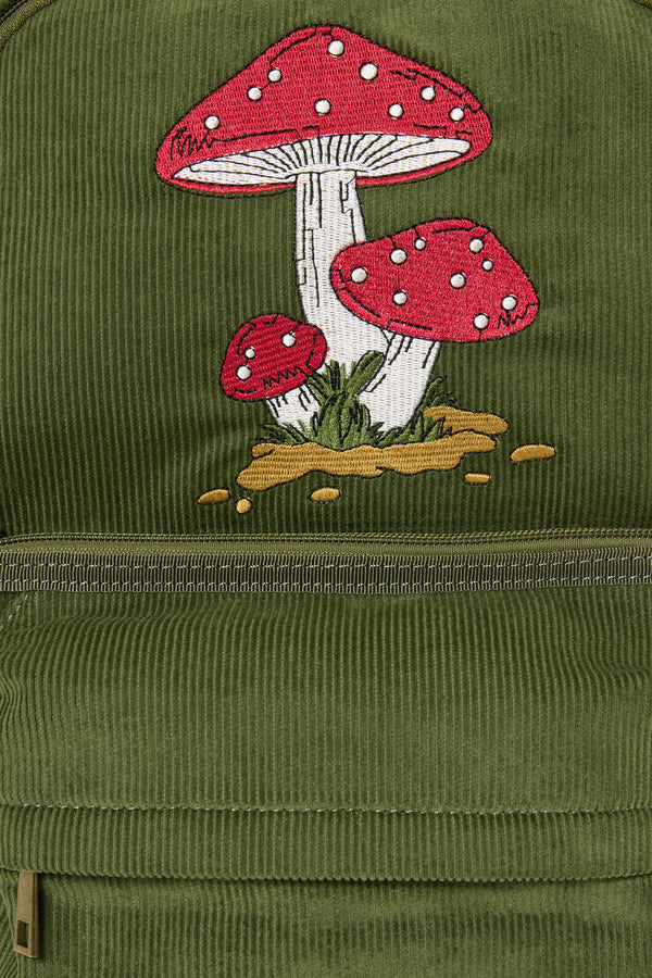 Dangerfield - Toadstool Corduroy Backpack - olive