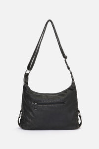 Dangerfield - Distressed Black Zip Bag - black