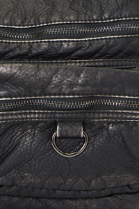 Dangerfield - Distressed Black Zip Bag - black