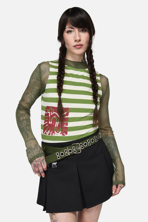 Dangerfield - Nylon Eyelet Belt - olive