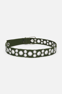 Dangerfield - Nylon Eyelet Belt - olive