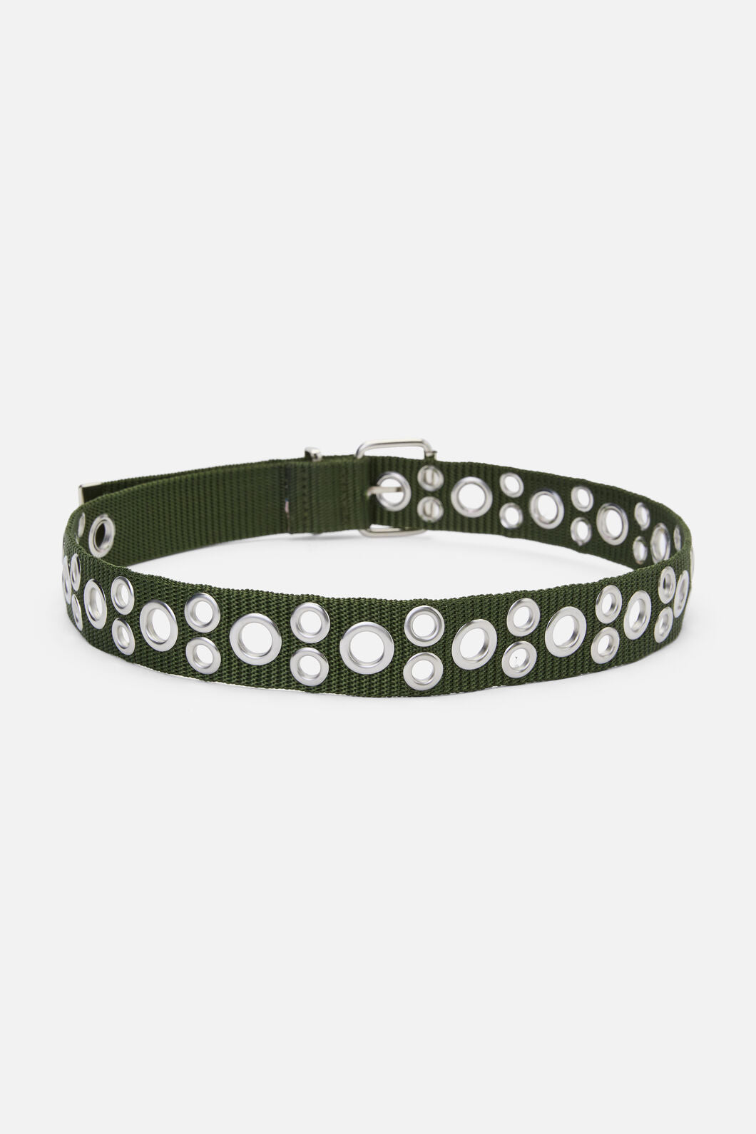 Dangerfield - Nylon Eyelet Belt - olive